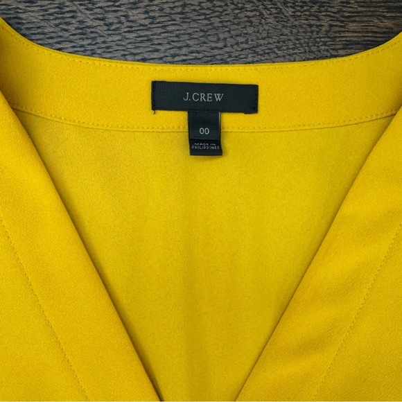 J. Crew Vibrant Yellow Wrap Blouse - Picture 3 of 6